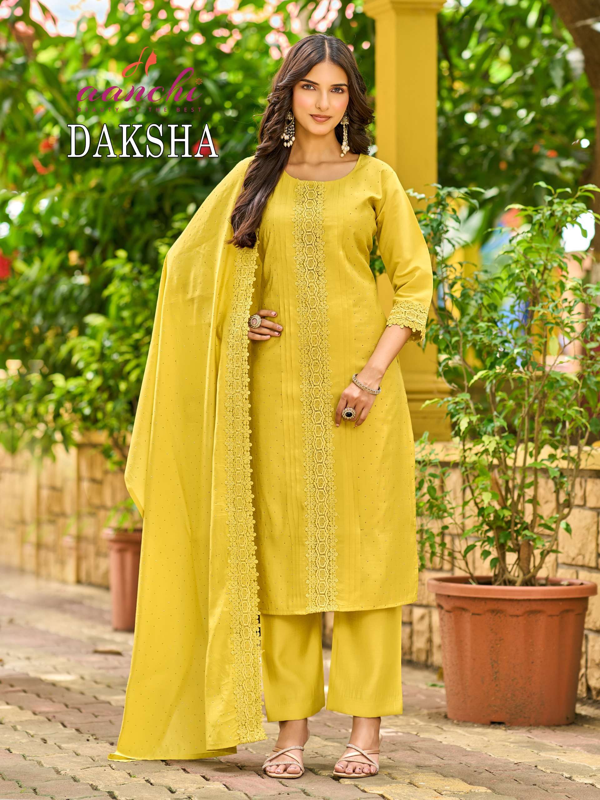 AANCHI DAKSHA ROMAN SILK SEQUENCE DESIGNER SALWAR SUIT HEAVY TYPE FESTIVAL IN SURAT